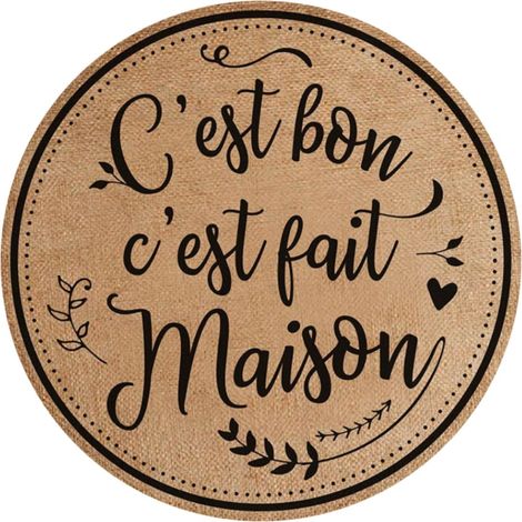 Set de table rond en toile de jute Fait Maison