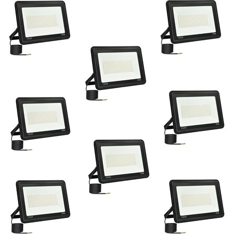 8 Pièces Projecteur Led Extérieur 50W, Spot Led Exterieur 5000LM 6000K Blanc Froid IP66 ImperméAble Projecteur Exterieur Pour Jardin Garage Patio Grange Cour