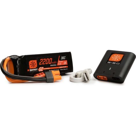 Spektrum Accessories Smart Powerstage Air Bundle: 2200mAh 3S G2 LiPo Battery / S120 Charger