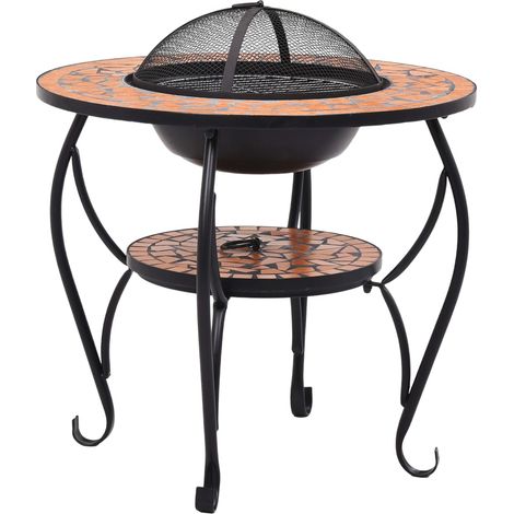 Table de foyer mosaïque Terre cuite 68 cm Céramique