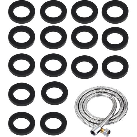 Joint Plat Caoutchouc, Lot de 20 rondelles en caoutchouc, Pour Joints Plomberie, Robinet, Machine À Laver, Mecanisme Chasse D'Eau WC, Étanchéité Fiable et Pratique (1/5)