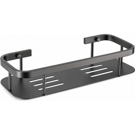 Étagère murale de douche en acier inoxydable 304 34 cm gris gun (1/5)