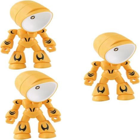 Ensemble de 3 lampes de bureau LED rotatives — Forme de robot, mini lampes pour table de chevet et bureau (1/5)