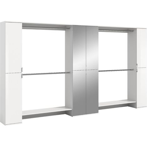 ProjektX Garderobenmöbel Set P16 Weiß hochglanz, weiß.