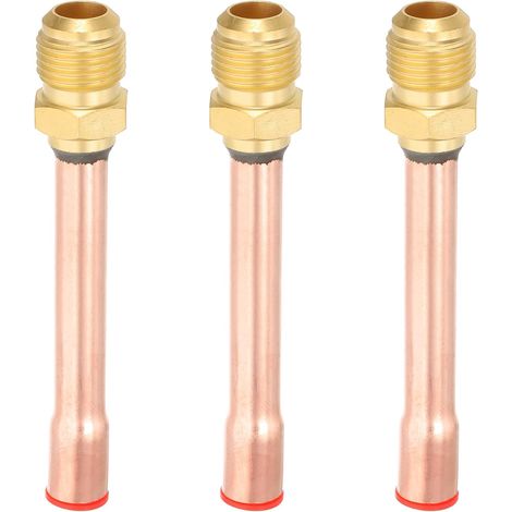 3 Pcs 3/8" SAE 45 Degré Laiton Tuyau Raccord et Cuivre Tube (1/5)