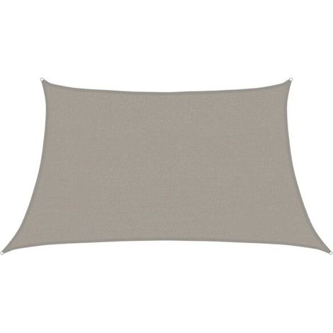 Voile d'ombrage, 160 g/m², trapézoïdale, gris clair, 75 cm x 2 m, polyéthylène haute densité (1/5)