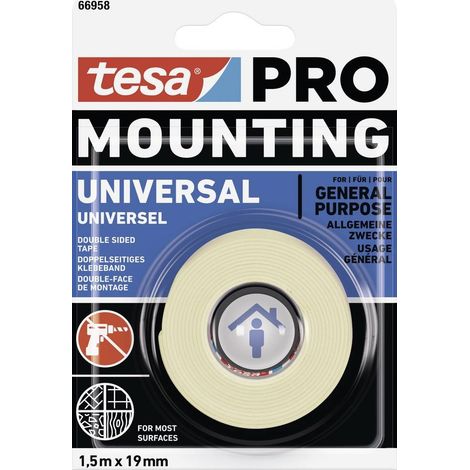 Cinta adhesiva tesa mounting pro universal 1,5 m 9 mm