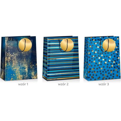 Bolsa de regalo Grand Deep Blue 32x26x10cm MIX