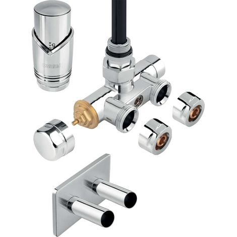 Novaservis - Thermostatisches Ventil-Anschlussset Eckform, Chrom ZTT30CR