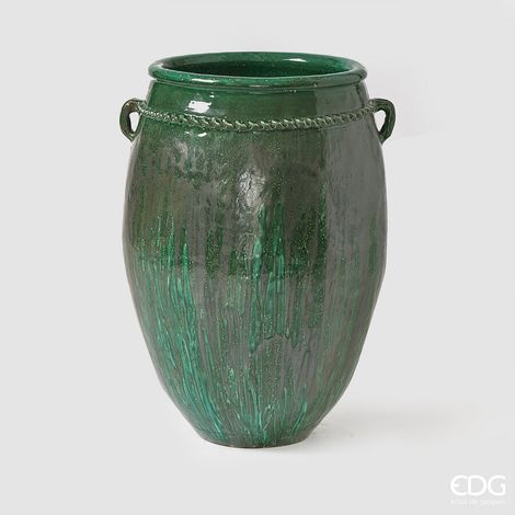 EDG Enzo De Gasperi Vaso Fenice Anfora H 84 Cm D 56 Cm Green Waterproof
