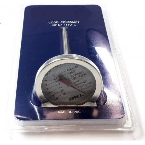 TERMOMETRO PER ALIMENTI ACCIAIO SONDA PER ALIMENTI C/SONDA 40/+110° OM COK956UN (1/2)