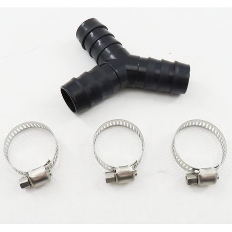 Tuyau de drainage pour lave-linge, raccord prolongé, raccord pour salle de bains, raccord Y à trois branches, raccord à deux voies (1/4)