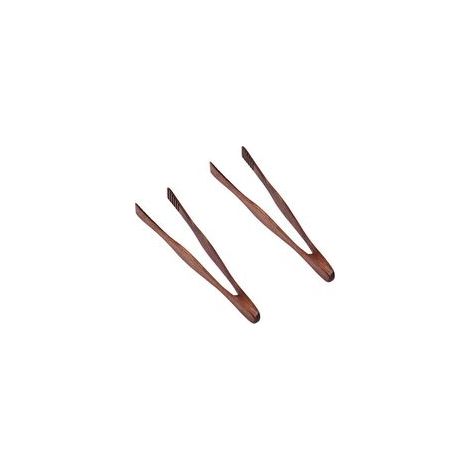 2 hitzebeständige Küchenzangen aus Holz, vielseitig einsetzbar zum Servieren bei Grillpartys, Buffets und zum Anrichten von Speisen. (1/5)