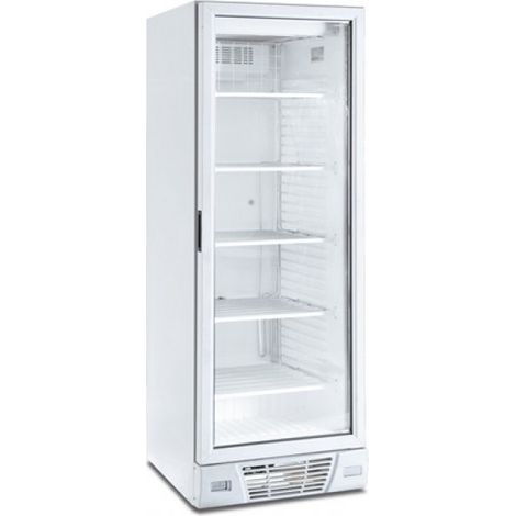Congélateur vertical statique 361L -24°C porte en verre classe C 5 étagères - KlimaItalia