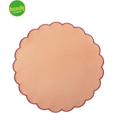 Tovaglietta arancio H&H tonda in cotone Ø 38 cm