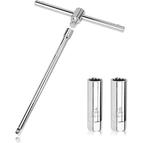 Clé à Bougie 14/16 mm Douille Magnétique 3/8" à 12 Dents (1/5)