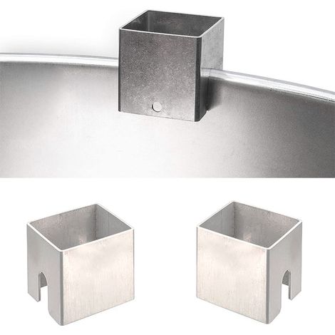Lntyq Support de joint de barbecue, 3 supports de joint en acier inoxydable pour de feu – Passe au lave-vaisselle – Planche carrée ignifuge pour la plupart des types de barils