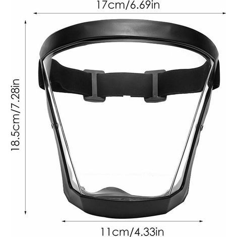 Masque complet 1 pièce - bleu, avec cadre, antibuée, anti-poussière, masque complet ultra-clair, hygiénique anti-gouttes, lunettes de protection (1/4)