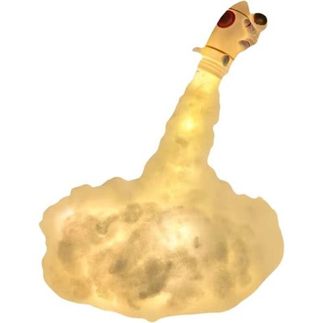 Lampe fusée imprimée en 3D à LED, cadeau d'anniversaire pour enfants, décoration d'intérieur, USB Maison et jardin Figurines 1 ensemble de lampes fusées DIY