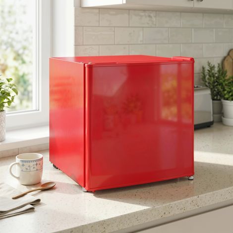 Mini congélateur de table 35 litres, petit congélateur avec porte réversible, Rouge (1/5)