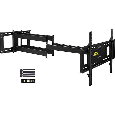 Support Mural pour téléviseur à Longue portée 1090 mm, Double Bras articulé, inclinable et pivotant, pour téléviseurs Plats/Courbes de 50 à 90 Pouces, Charge Max 90kg, VESA 600 x 400mm (1/5)