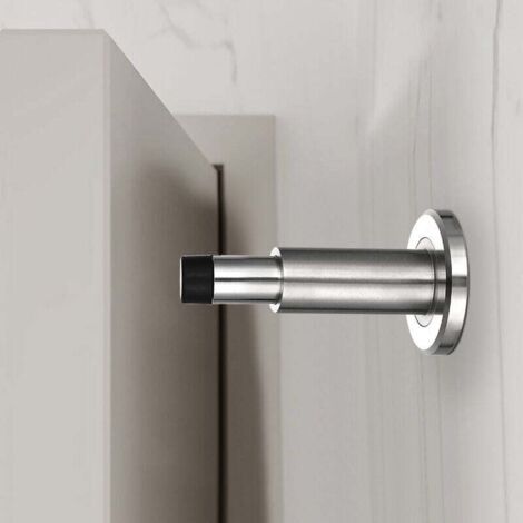 Deluxe verstellbarer Türstopper aus massivem 304 Edelstahl + robuster Türstopper aus Gummi