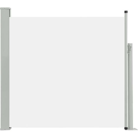 Auvent paravent store brise-vue latéral rétractable de patio jardin terrasse balcon protection visuelle écran 170 x 300 cm crème
