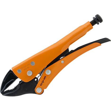 Pince GRIP-ON avec mâchoires droites/concaves, 233 mm, conception polyvalente et robuste pour le bricolage.
