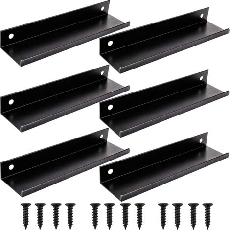 6 Stück schwarze Küchenschrank-Schubladengriffe (150 mm, schwarz) (1/4)