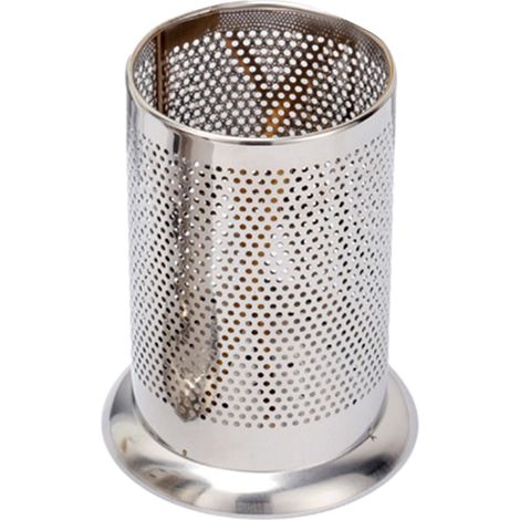 Égouttoir à Ustensiles et Couverts en Acier Inoxydable - Pot de Rangement de Cuisine 13x13x17cm - Porte-ustensiles pour Organisation Cuisine, Tables & Plans de Travail (1/5)