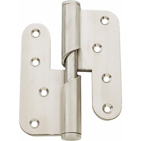 Paumelle hélicoïdale Notre Selection 1716GI inox brossé 100x86 mm droite