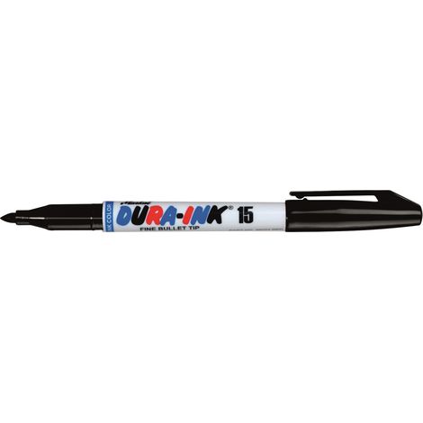 Markal – Marqueur indélébile noir pointe conique 1,5mm – Encre résistante à l'eau – Pour surfaces lisses et texturées – 12 unités (1/4)