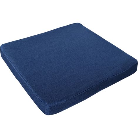 1 Coussin carré, Mousse haute densité 50D, Housse polyester avec fermeture éclair, Pour salon bureau voiture jardin, 40x40x3 cm (1/5)