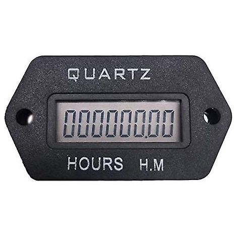 lcd 12-36v Numrique Compteur D'heures Accumuler Le Compteur De Minuterie 999999.59 Encliquetable Dans Le Vhicule Bateau Camion Moto Pour Gnrateur (1/5)