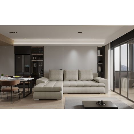Kaiser Möbel Elegantes und modernes Ecksofa TOMI Abriamo Beige Links (1/4)