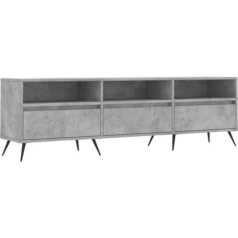Mobile TV Armadietto TV Mobile Porta TV Grigio Cemento 150x30x44,5 cm Legno Multistrato (1/4)