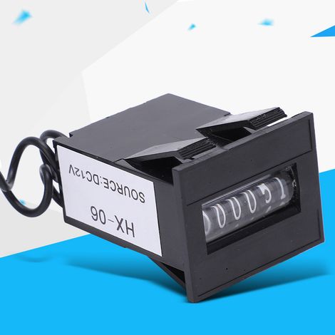 Elektromagnetischer Zähler HX-06, 6-stellig, nicht rückstellbar, für Fahrzeuge und Kinderspiele, 12V. (1/5)