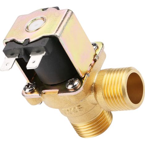 Électrovanne à pilote pour entrée d'eau, laiton, 24V CC, filetage G1/2, normalement fermée, commande électrique (1/5)