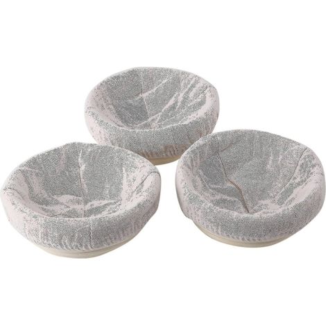 3 paniers de fermentation, 12,5 cm, capacité 225 g, pour pain artisanal (1/2)