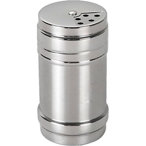 Boîte à épices en acier inoxydable avec couvercle rotatif – Lot de 4, design compact et étanche, idéale pour sel, sucre, poivre et épices (1/4)
