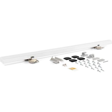 bisagra para rincón. aluminio. para muebles de rincón - rincomatic acabado plata mate rincoplus 700mm acabado plata mate acabado blanco mate rincoplus 700mm