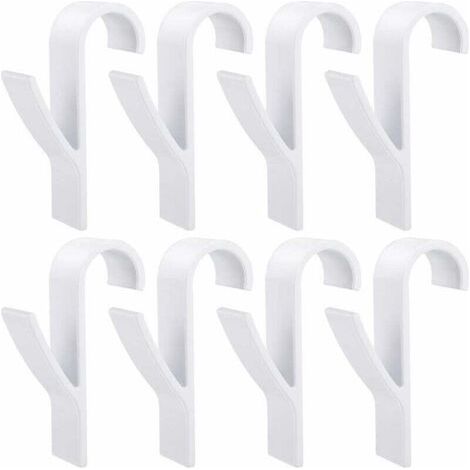 8 pièces Crochet Radiateur, Crochet radiateur sèche serviette, Crochet pour Radiateurs plastique Blanc, Patères Radiateur de Salle de Bain (1/4)