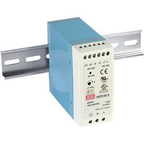 Mean Well MDR-60-48 Alimentatore per guida DIN 48 V/DC 1.25 A 60 W Num. uscite:1 x Contenuto 1 pz. (1/3)