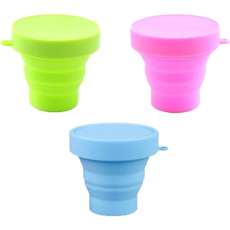 Tasse pliante en silicone cent soixante dix millilitres réutilisable pour pique nique et randonnée nomade (1/5)
