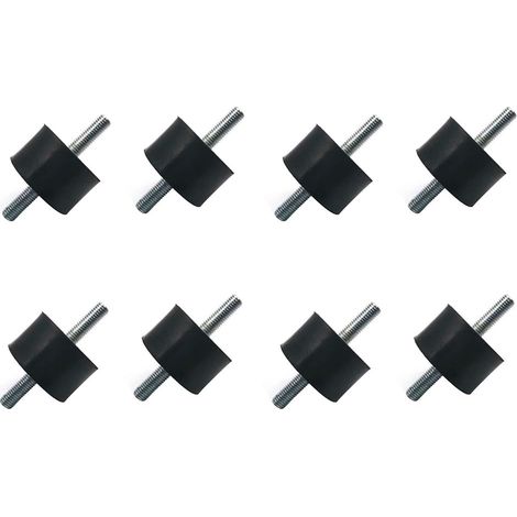 8Pcs M6 Rubber Supports Anti-Vibration Vibration Isolator Silent Block M6 Male for Air Compressors, Motors and Water Pumps, Noise Dampening (V20x15 M6x18) (1/5)