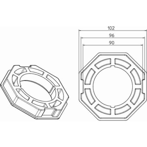 Achteckig 102X2Mm CAME 001YK6105