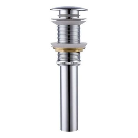 Drain de lavabo de salle de bain sans trop-plein Lavabo de lavabo Lavabo Pop Up Bouchon de drain Chrome poli (1/5)