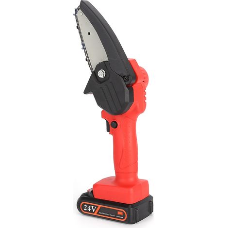 Tronçonneuse électrique 10 cm (4 pouces), petite tronçonneuse portative rechargeable pour jardin, prise UE 100-240 V