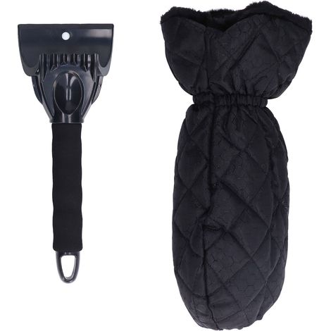 Gant Grattoir à Glace Imperméable 2 en 1 - Design Élastique et Antidérapant pour Voiture - Noir (1/5)