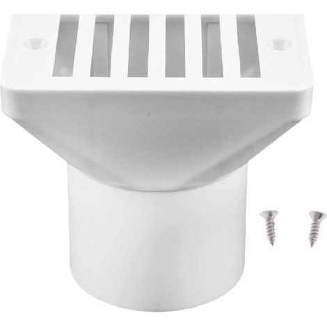Accessoires de tuyau d'eau de piscine de remplacement carré de drain de plancher de crépine de piscine accessoires de remplacement de drain de plancher de trop-plein de 1,5 pouce (1/5)